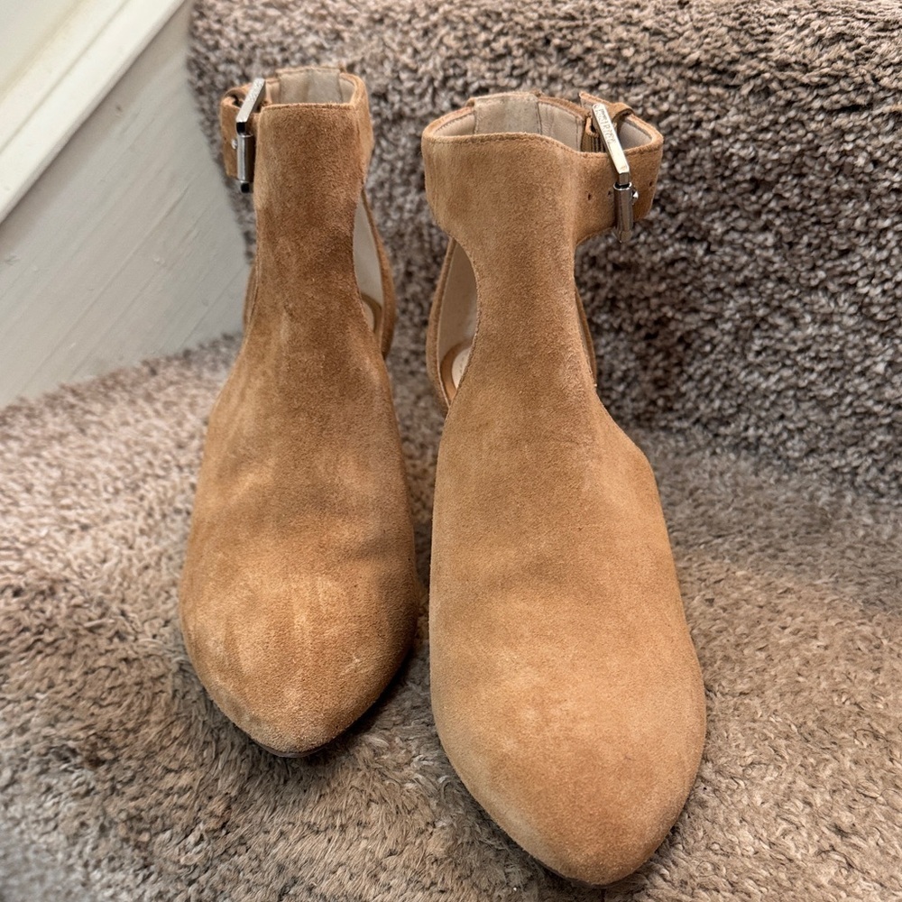 Botkier Tan Suede Ankle Booties, Sz 6, Like New